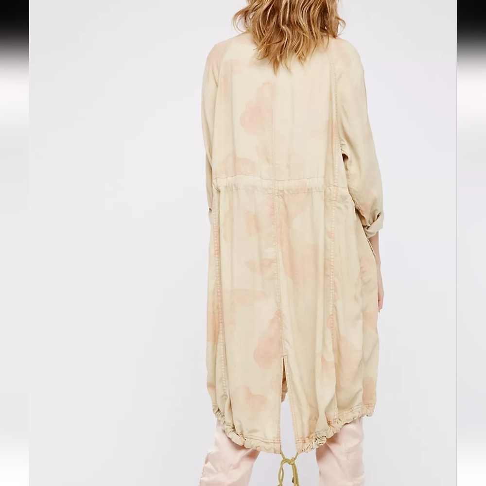 Free People Lightweight Utility Trench Coat Size Med - Picture 2 of 8